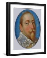 Miniature of Gustav II Adolf, King of Sweden, c.1630-Unknown Artist-Framed Giclee Print