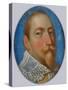 Miniature of Gustav II Adolf, King of Sweden, c.1630-Unknown Artist-Stretched Canvas