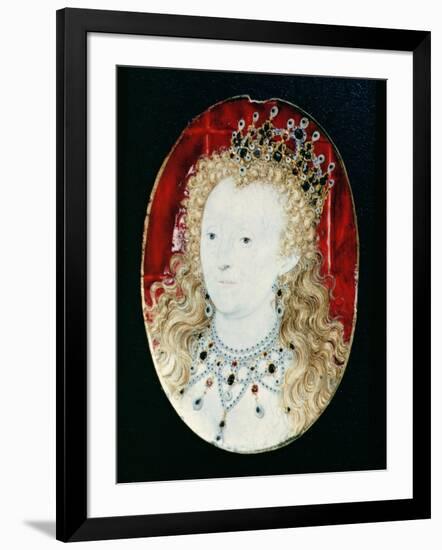 Miniature of Queen Elizabeth I-Nicholas Hilliard-Framed Giclee Print