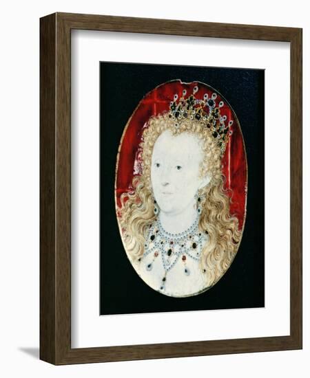 Miniature of Queen Elizabeth I-Nicholas Hilliard-Framed Giclee Print