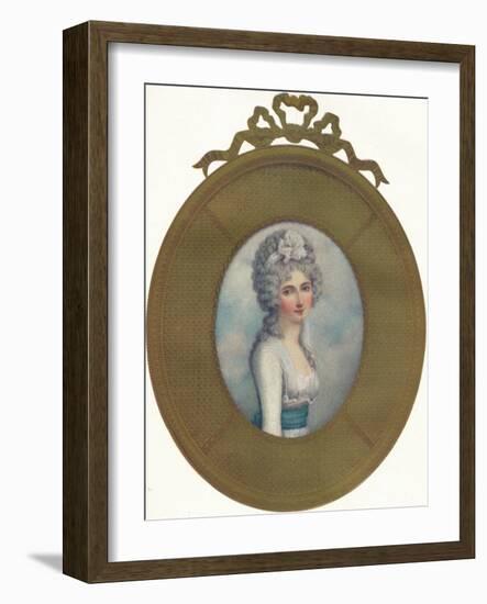 Miniature Portrait of Katherine, Lady Manners, Later Lady Huntingtower, 1787, (1907)-Richard Cosway-Framed Giclee Print