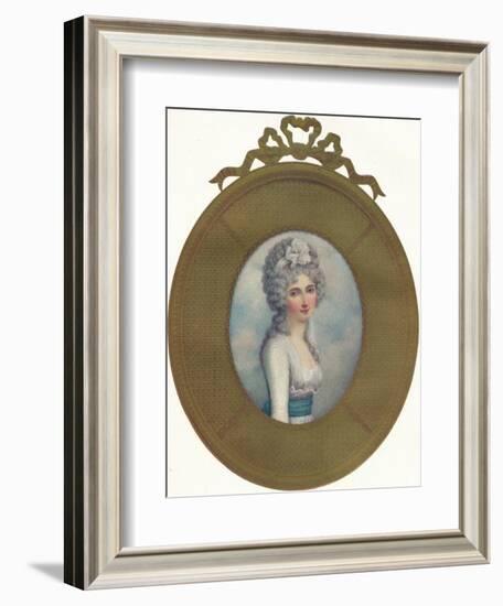 Miniature Portrait of Katherine, Lady Manners, Later Lady Huntingtower, 1787, (1907)-Richard Cosway-Framed Giclee Print