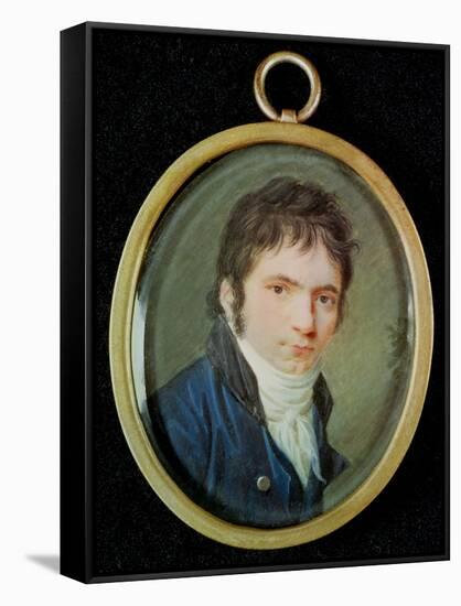 Miniature Portrait of Ludwig Van Beethoven (1770-1827), 1802-Christian Hornemann-Framed Stretched Canvas