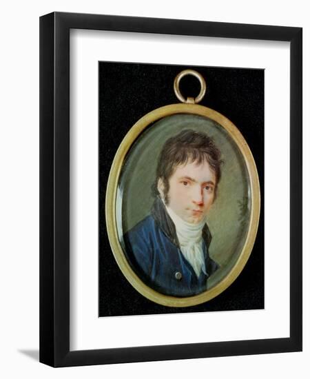 Miniature Portrait of Ludwig Van Beethoven (1770-1827), 1802-Christian Hornemann-Framed Giclee Print