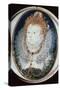 Miniature portrait of Queen Elizabeth I, 16th century-Nicholas Hilliard-Stretched Canvas