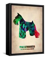 Miniature Schnauzer Poster-NaxArt-Framed Stretched Canvas