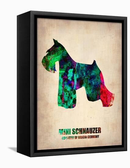 Miniature Schnauzer Poster-NaxArt-Framed Stretched Canvas