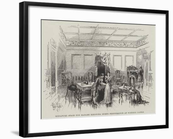 Miniature Stage for Madame Eleonora Duse's Performance at Windsor Castle-Herbert Railton-Framed Giclee Print