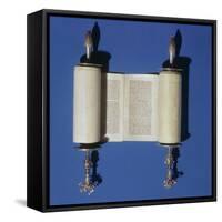 Miniature Torah Scroll, Probably English, circa 1765-null-Framed Stretched Canvas