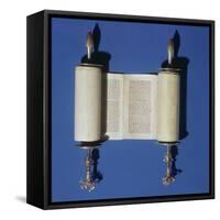 Miniature Torah Scroll, Probably English, circa 1765-null-Framed Stretched Canvas