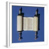 Miniature Torah Scroll, Probably English, circa 1765-null-Framed Giclee Print