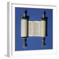 Miniature Torah Scroll, Probably English, circa 1765-null-Framed Giclee Print