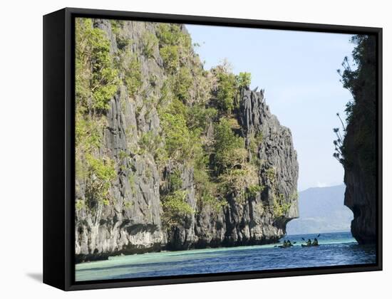 Miniloc Island Big Lagoon, Bacuit Bay, Palawan, Philippines, Southeast Asia, Asia-null-Framed Stretched Canvas