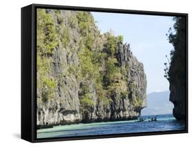 Miniloc Island Big Lagoon, Bacuit Bay, Palawan, Philippines, Southeast Asia, Asia-null-Framed Stretched Canvas