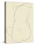 Minimal Nude Figurative Sketch-Little Dean-Stretched Canvas