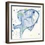 Minimal Sketch Fish-Milli Villa-Framed Art Print