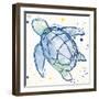 Minimal Sketch Turtle-Milli Villa-Framed Art Print