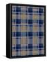 Minimalist Blue Plaid Design 07-LightBoxJournal-Framed Stretched Canvas