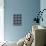 Minimalist Blue Plaid Design 07-LightBoxJournal-Giclee Print displayed on a wall
