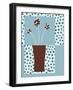 Minimalist Flowers in Blue I-Goldberger & Archie-Framed Art Print