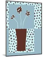 Minimalist Flowers in Blue I-Goldberger & Archie-Mounted Art Print