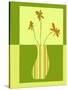 Minimalist Flowers in Green III-Goldberger & Archie-Stretched Canvas