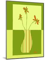 Minimalist Flowers in Green III-Goldberger & Archie-Mounted Art Print