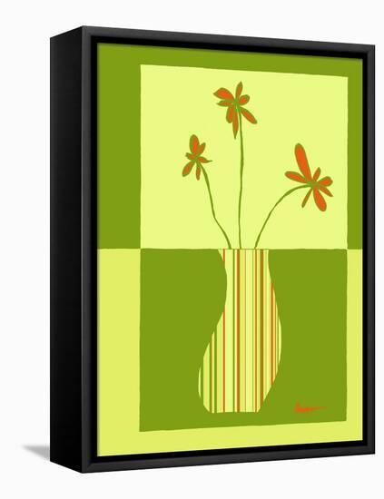 Minimalist Flowers in Green III-Goldberger & Archie-Framed Stretched Canvas