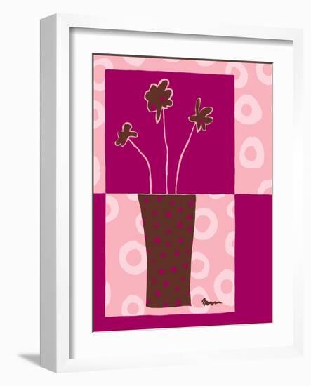 Minimalist Flowers in Pink III-Goldberger & Archie-Framed Art Print