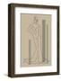 Minimalist Illustration with Linear Model Body.-Natalya Nepran-Framed Photographic Print