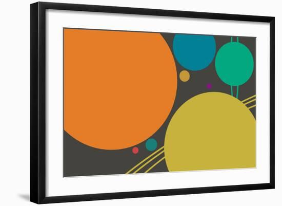 Minimalist Planets-null-Framed Art Print