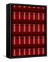Minimalist Red Plaid Design 01-LightBoxJournal-Framed Stretched Canvas