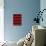 Minimalist Red Plaid Design 01-LightBoxJournal-Giclee Print displayed on a wall