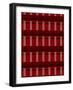 Minimalist Red Plaid Design 01-LightBoxJournal-Framed Giclee Print
