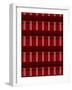 Minimalist Red Plaid Design 01-LightBoxJournal-Framed Giclee Print