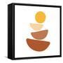 Minimalist Semicircular Overlay for Wall Decoration-anuwat meereewee-Framed Stretched Canvas