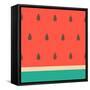 Minimalist Style Seamless Watermelon Pattern.-Iveta Angelova-Framed Stretched Canvas