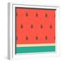 Minimalist Style Seamless Watermelon Pattern.-Iveta Angelova-Framed Art Print