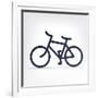 Minimalistic Bicycle Icon-pashabo-Framed Premium Giclee Print