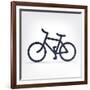 Minimalistic Bicycle Icon-pashabo-Framed Premium Giclee Print