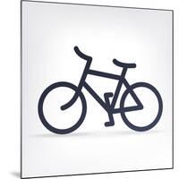 Minimalistic Bicycle Icon-pashabo-Mounted Premium Giclee Print