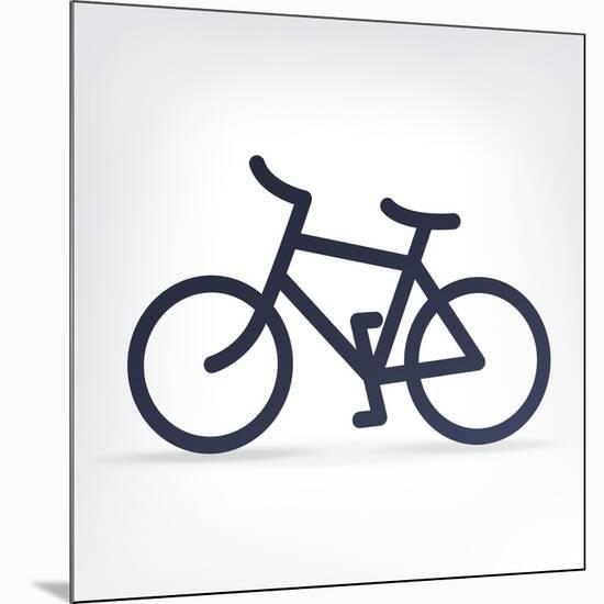 Minimalistic Bicycle Icon-pashabo-Mounted Premium Giclee Print