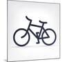 Minimalistic Bicycle Icon-pashabo-Mounted Premium Giclee Print