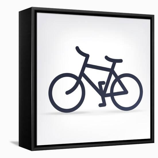 Minimalistic Bicycle Icon-pashabo-Framed Stretched Canvas