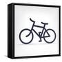 Minimalistic Bicycle Icon-pashabo-Framed Stretched Canvas