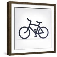 Minimalistic Bicycle Icon-pashabo-Framed Art Print