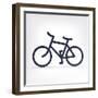 Minimalistic Bicycle Icon-pashabo-Framed Art Print