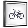 Minimalistic Bicycle Icon-pashabo-Framed Art Print