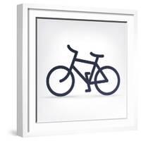 Minimalistic Bicycle Icon-pashabo-Framed Art Print