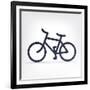 Minimalistic Bicycle Icon-pashabo-Framed Art Print